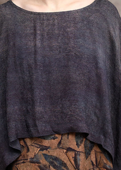 Plus Size Gelb Print Patchwork Herbst Lange Kleider