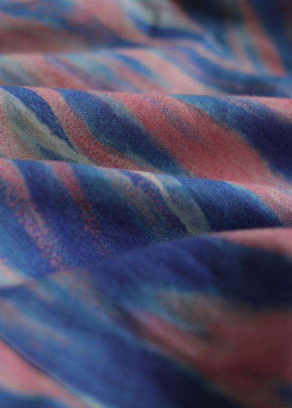 Printed casual plus size elastic waist nine-point harem pants - SooLinen