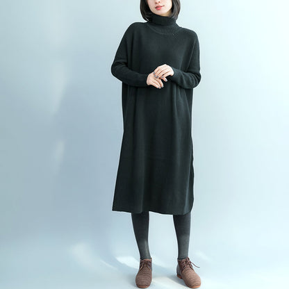 Pullover Sweater Outfits Street Style High Neck schwarz Fuzzy Strickmode