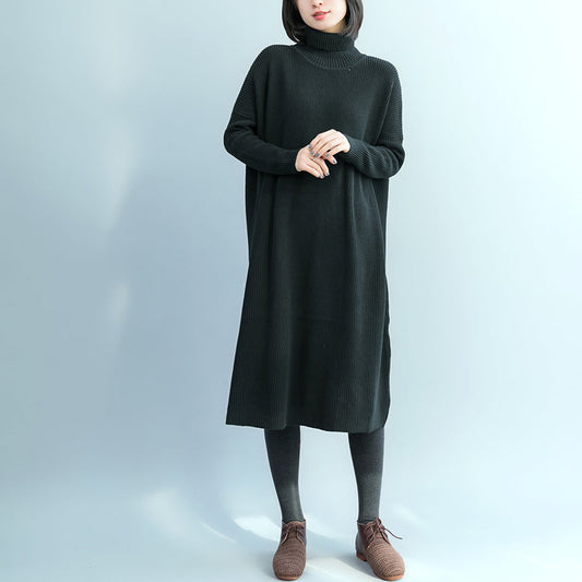 Pullover Sweater Outfits Street Style High Neck schwarz Fuzzy Strickmode