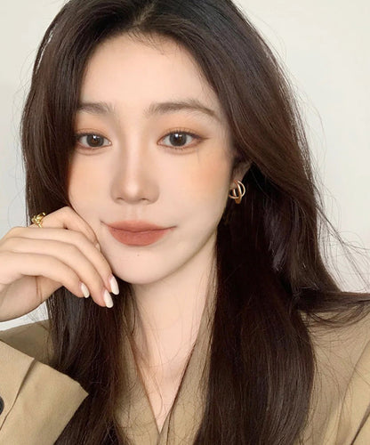 Pendientes de aro de aleación de plata de ley y oro regulares