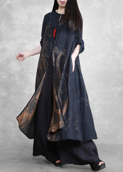 Retro Long Suit Casual Silk Two Piece Set - SooLinen