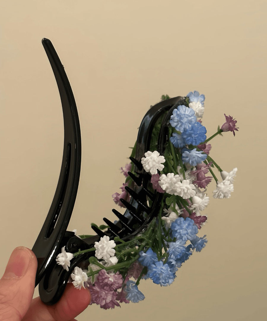 Retro Rainbow Resin Baby's Breath Floral Hairpin