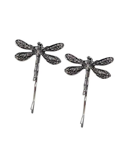 Retro Silk Metal Alloy Dragonfly Hairpin