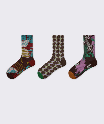 Retro-Socken aus vielseitigem Jacquard-Baumwollgewebe