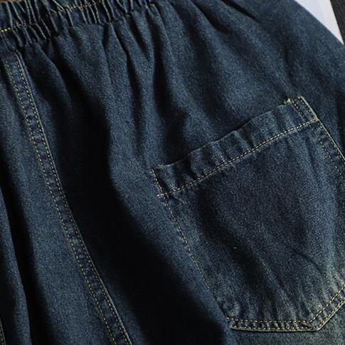 Retro jeans loose high waist long pants new casual cropped pants - SooLinen