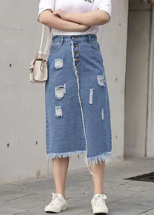 Retro Casual Große Elastische Taille 2021 Frühjahr Neue Jeansrock