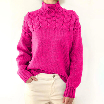 Jersey de cuello alto de punto cálido