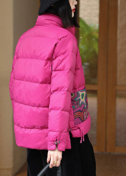 Rose Oriental Button Duck Down Canada Goose Jacke Stehkragen Winter