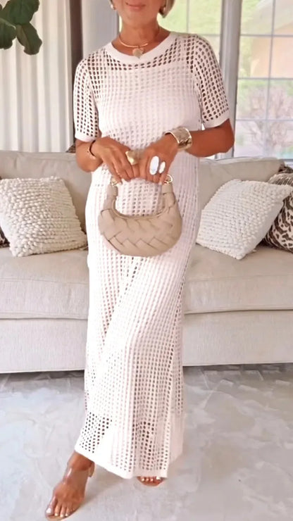 Lace Flared Midi Dress