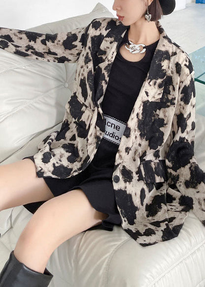 Einfache, lockere, gekerbte Taschen mit Knopfleiste, langärmelige Herbstmäntel