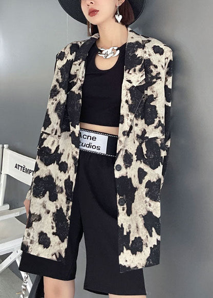 Einfache, lockere, gekerbte Taschen mit Knopfleiste, langärmelige Herbstmäntel