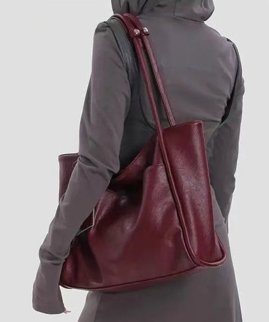 Simple Mulberry Large Capacity Faux Leather Shoulder Bags