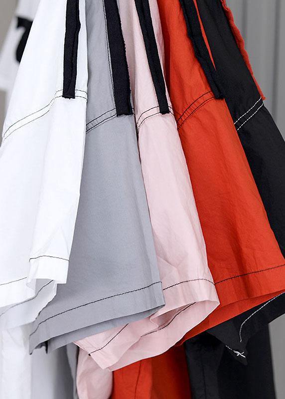 Simple O-Neck Pink Cotton Summer Short Sleeve Top - SooLinen