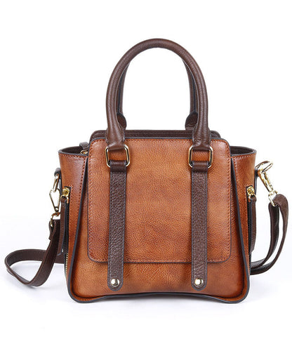 Einfache rote lässige Umhängetasche aus Kalbsleder in Rub-Farbe