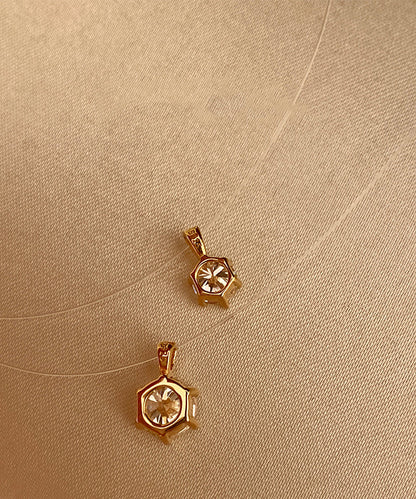 Simple Silk Zircon Mermaid's Tear Alloy Pendant Necklace