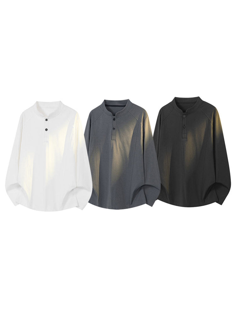 Simple White Oversized Cotton Oversized T Shirt Men Fall