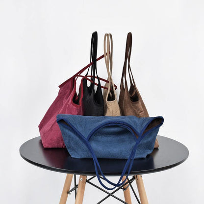 Simple cloth bag handbag retro all-match shoulder bag - SooLinen