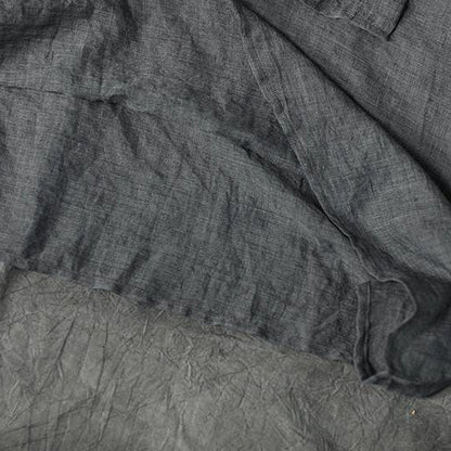 Schlichtes Tunikakleid aus Baumwolle, modisches kurzärmliges graues lockeres Baumwollkleid für Damen