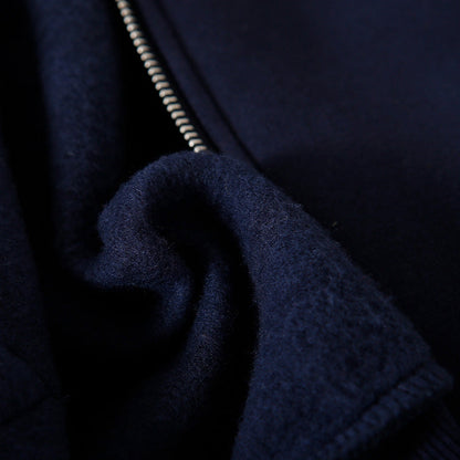 Einfache Baumwolltuniken für Damen 2019 Catwalk blaue Alltagsbluse mit Kapuze