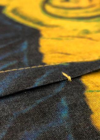 Simple o neck patchwork linen dress Photography yellow print Dresses summer - SooLinen