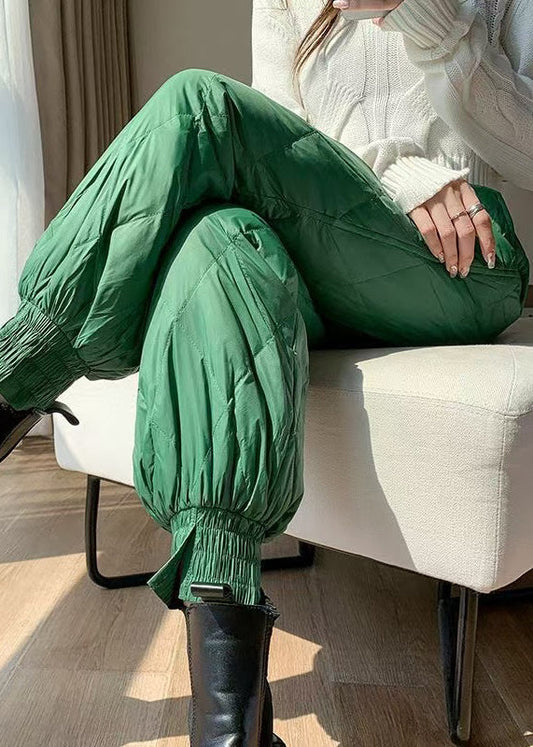 Pantalones cortos ajustados de algodón fino con abertura lateral a cuadros verdes para invierno