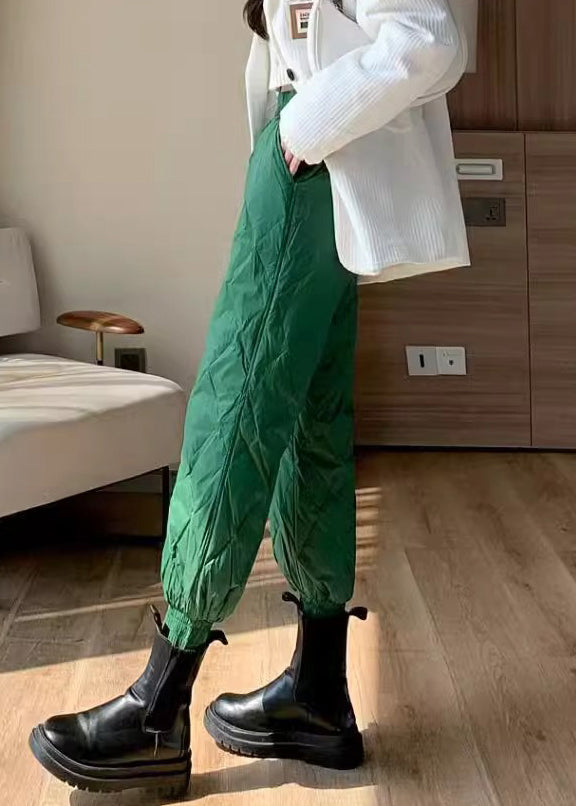 Pantalones cortos ajustados de algodón fino con abertura lateral a cuadros verdes para invierno