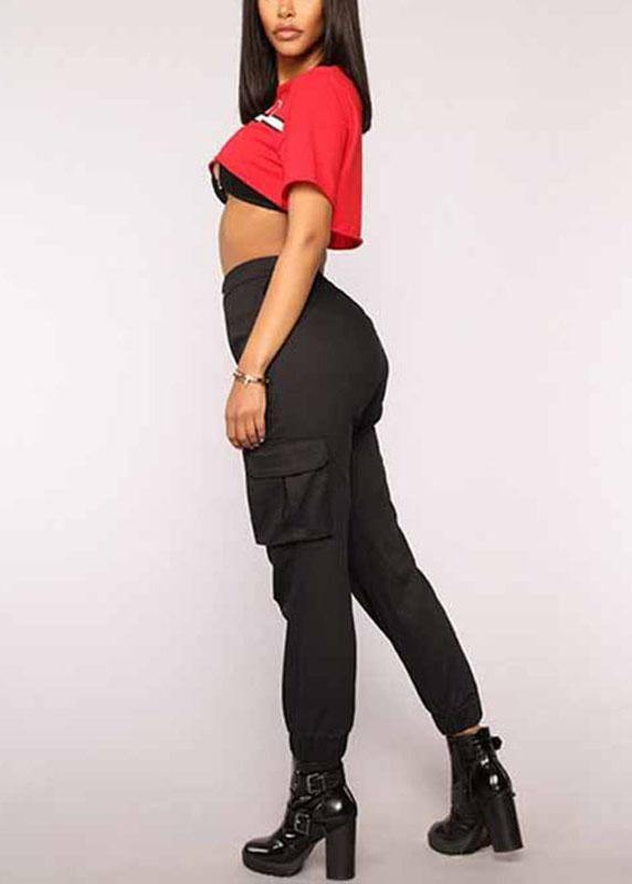 Solid Color High Elastic Waist Casual Harem Pants - SooLinen