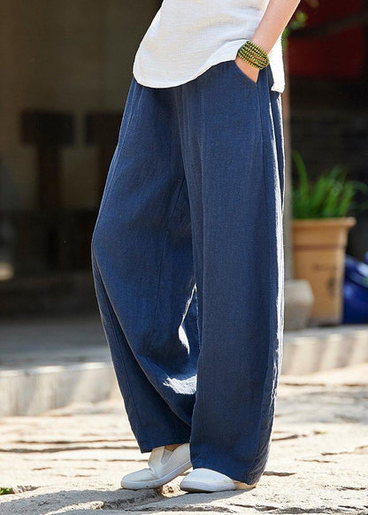 Spring cotton linen women retro ramie wild trousers women's bloomers - SooLinen