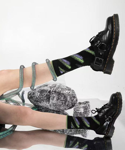 Trendige Baumwollsocken mit Street-Style-Print