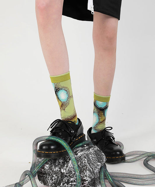Trendige Baumwollsocken mit Street-Style-Print
