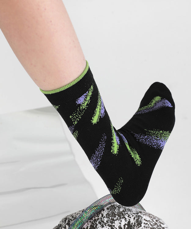 Trendige Baumwollsocken mit Street-Style-Print