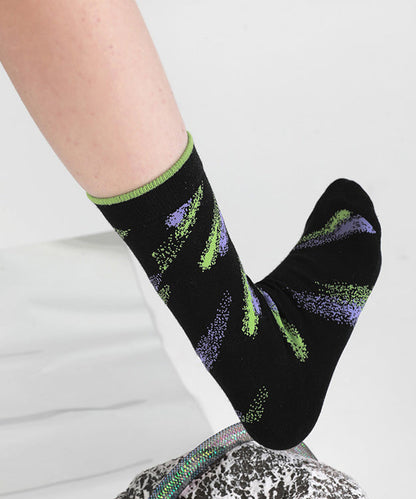 Trendige Baumwollsocken mit Street-Style-Print