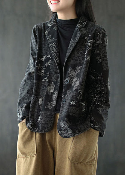 Streetwear Schwarz taste Peter Pan Kragen Mäntel Langarm