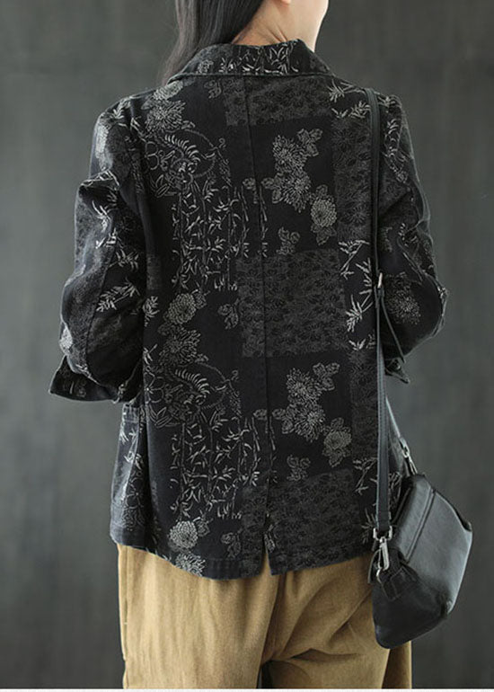 Streetwear Schwarz taste Peter Pan Kragen Mäntel Langarm