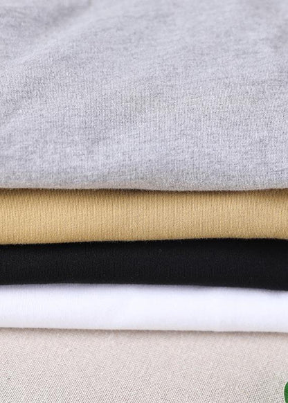 Style Black O-Neck low high design Cotton Summer Tees - SooLinen