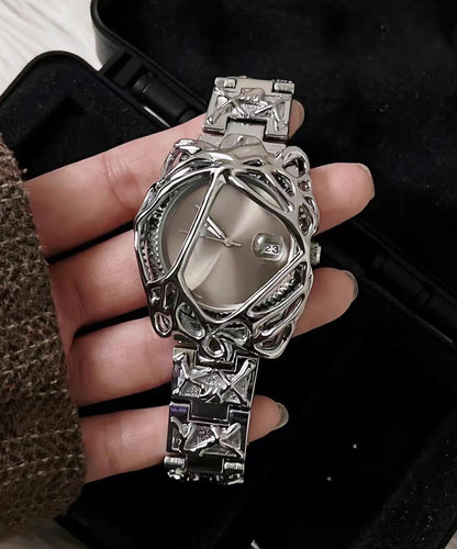 Style Dark Blue Stainless Steel Waterproof Alien Men Watches