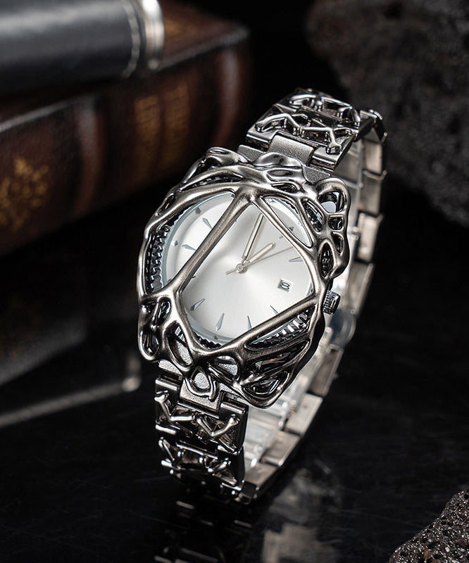 Style Dark Blue Stainless Steel Waterproof Alien Men Watches