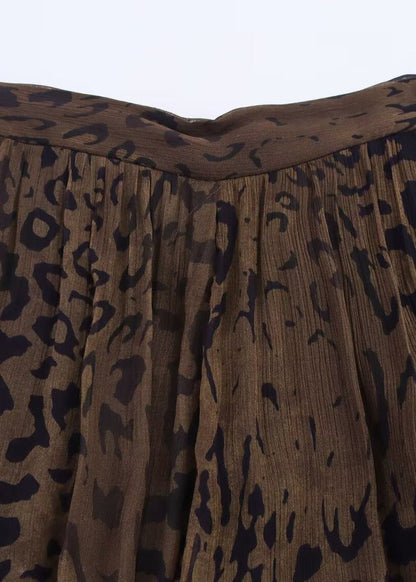 Style Leopard Print Chiffon Lantern Pants Summer