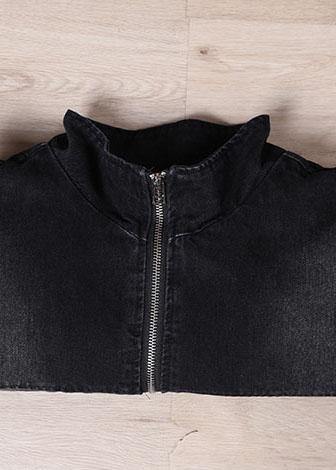 Style Pockets Fine Spring Women Black Coats - SooLinen