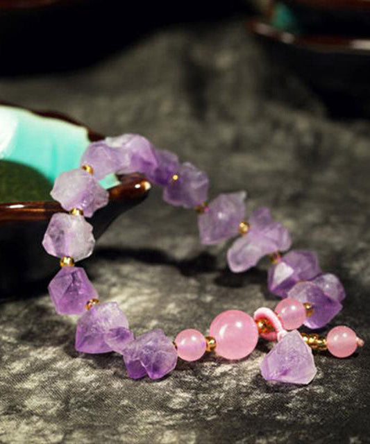 Stil Lila Jade Kristall Charm Armband