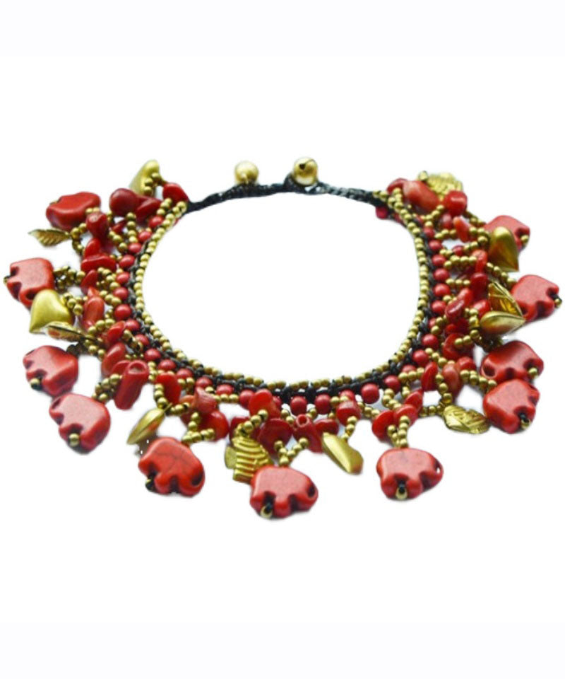 Stil Regenbogen Kupfer Hand Stricken Türkis Wachs Linie Charm Armband