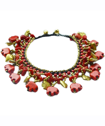 Stil Regenbogen Kupfer Hand Stricken Türkis Wachs Linie Charm Armband