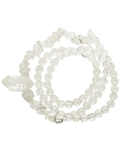 Style White Alloy Crystal Patchwork Double-Layer Unisex Chain Bracelet