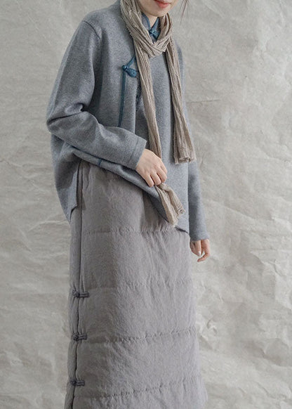 Stil Gelb Lässige Retro-Strickoberteile mit Stickereien