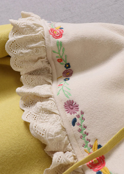 Stil Gelb Mit Kapuze Patchwork Warme Fleece Sweatshirts Winter