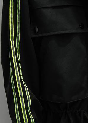 Style black  clothes For Women hooded patchwork pockets jackets - SooLinen