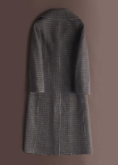 Style chocolate plaid Fashion coat Outfits Notched double breast jackets - SooLinen