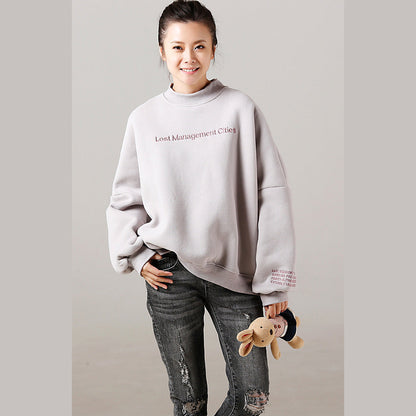 Stil Baumwolle Bluse Plus Größe Stickerei Tutorials grau Knie Tops