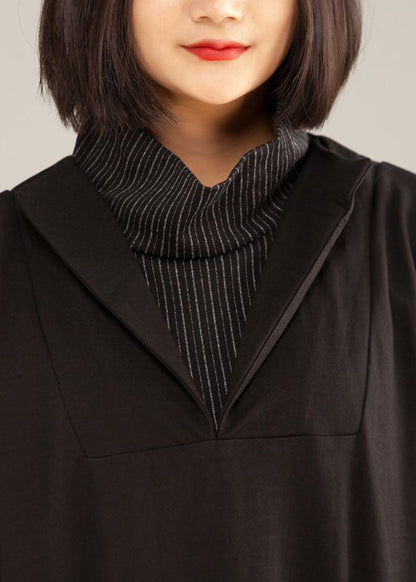 Stil baumwolle Tuniken 2019 Baumwolle Große Tasche A-linie Frauen Mode Kleid